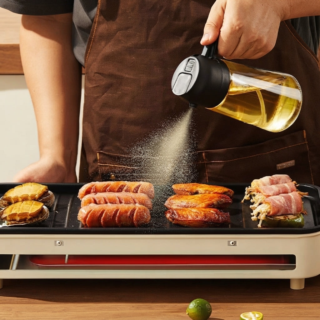 Smart 2-in-1 Kitchen Oil Dispenser – Precision Spray & Non-Drip Pour