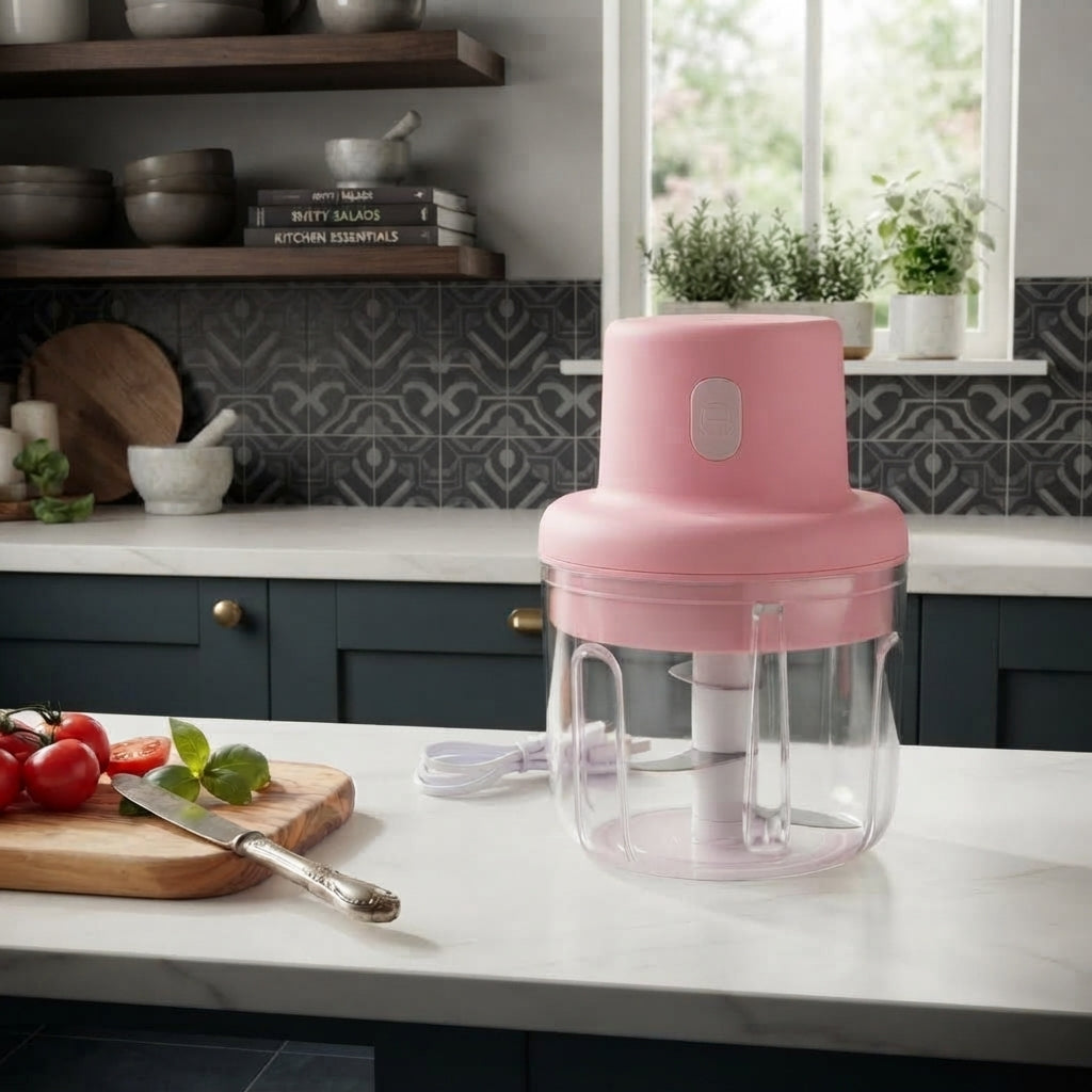 Portable 250ML Electric Kitchen Chopper for Vegetables, Garlic, and Meal Prep