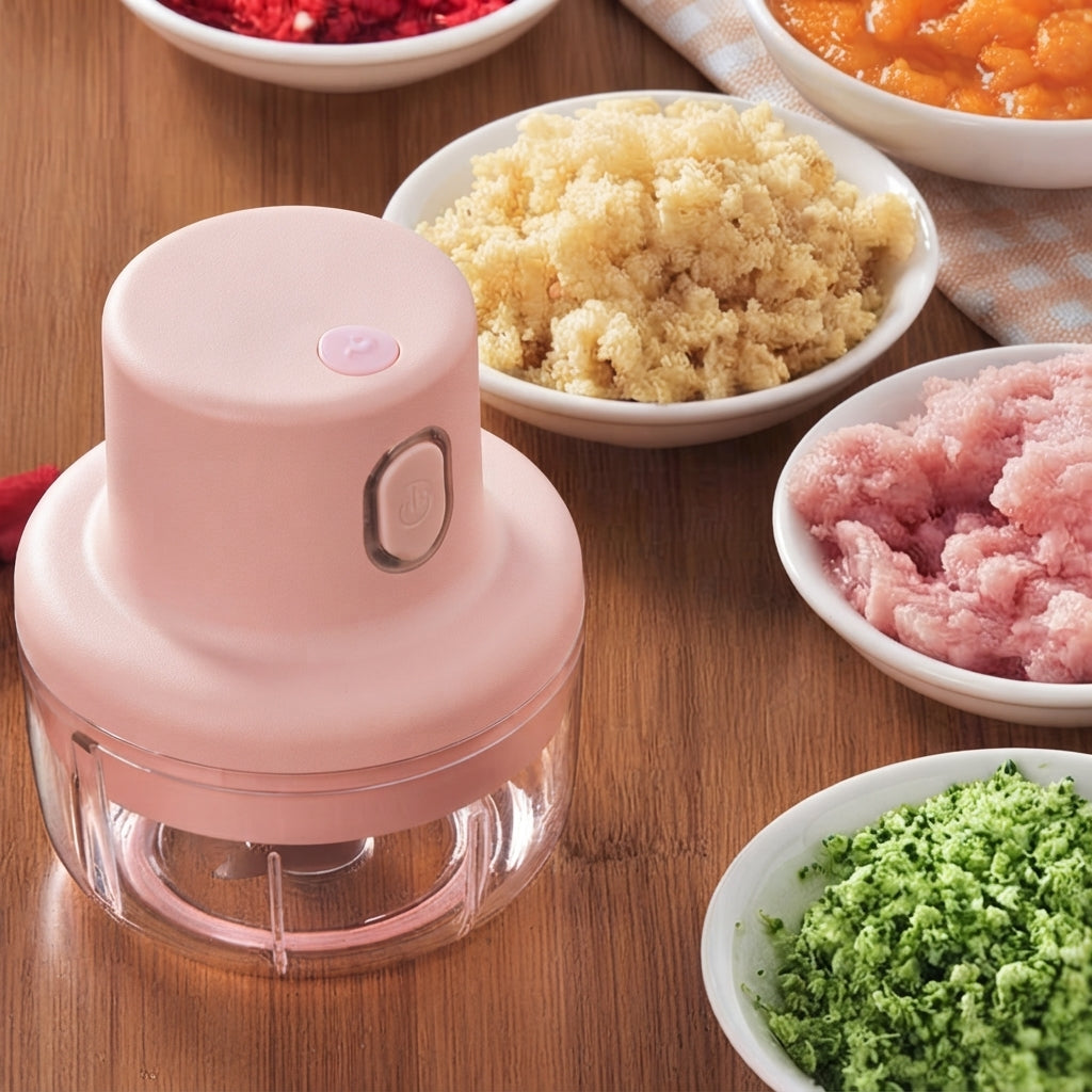 Portable 250ML Electric Kitchen Chopper for Vegetables, Garlic, and Meal Prep