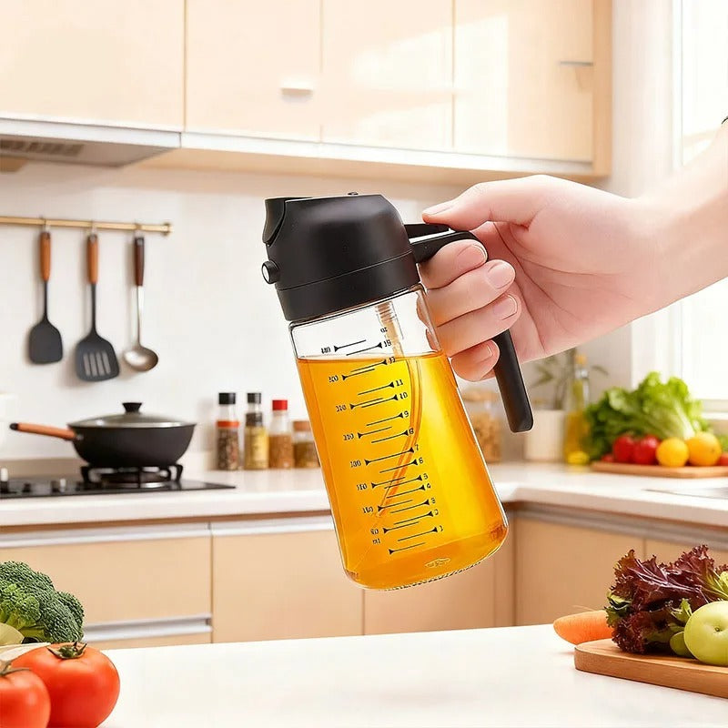 Smart 2-in-1 Kitchen Oil Dispenser – Precision Spray & Non-Drip Pour