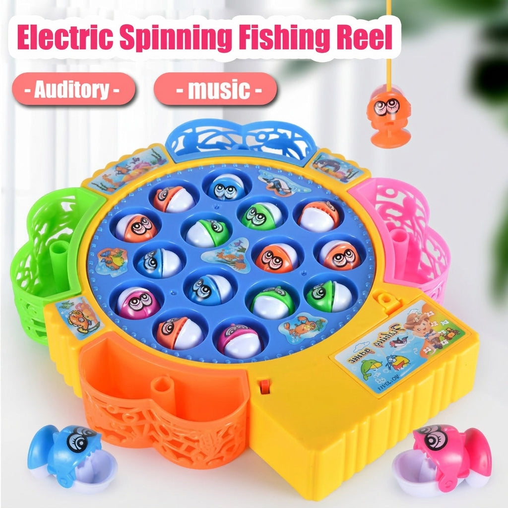 Electric Rotating Musical Fishing Game Toy