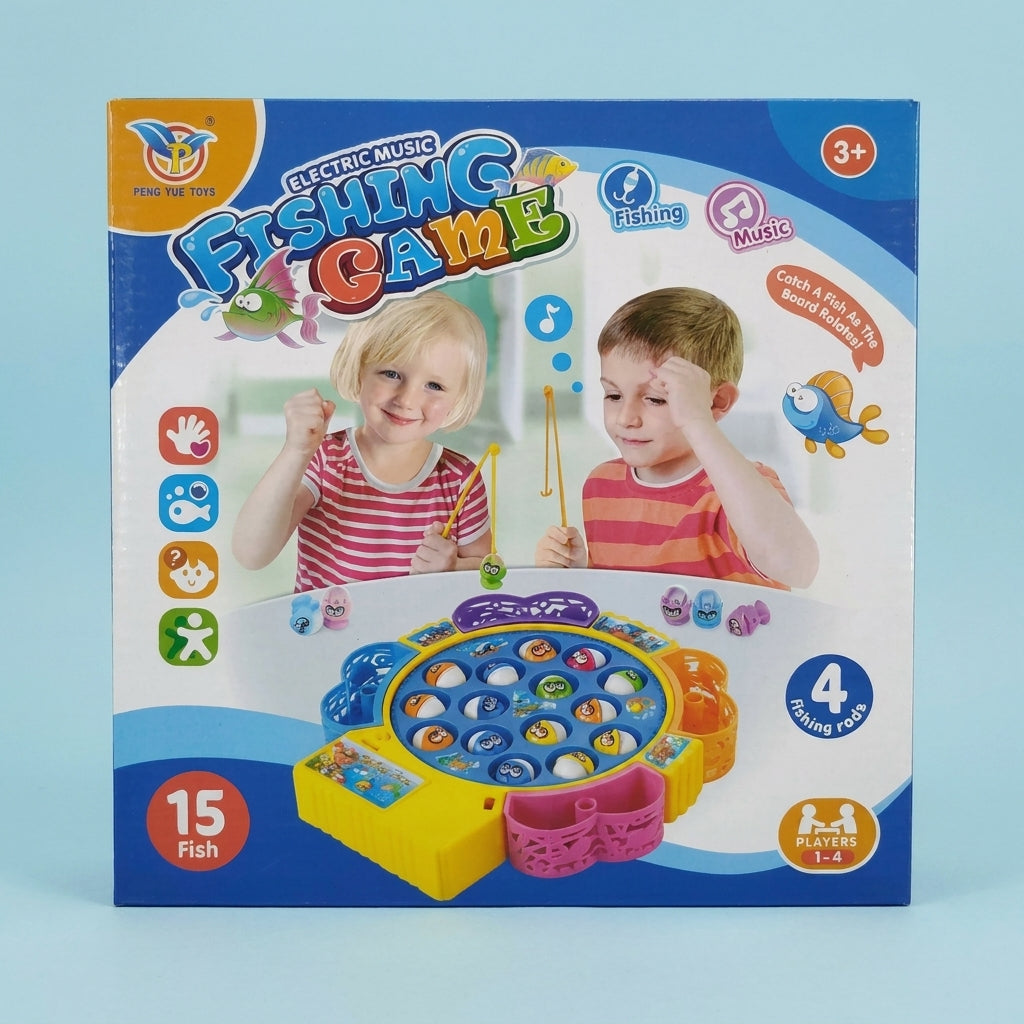 Electric Rotating Musical Fishing Game Toy