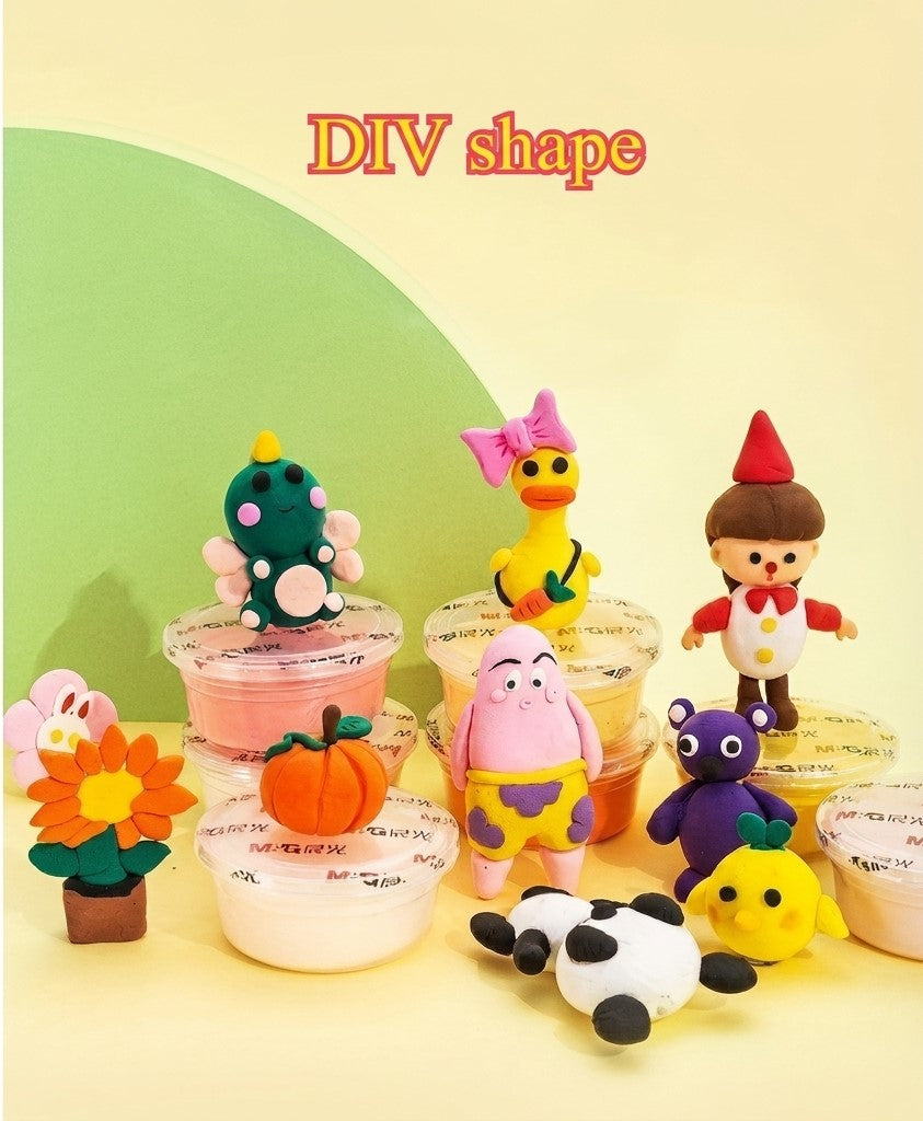 12-Color Air Dry Foam Clay Set with Sculpting Tools