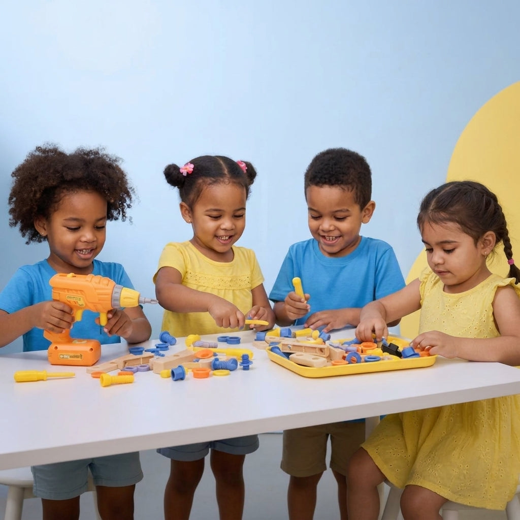 Kids' Electric Drill & Build Creative Construction Set