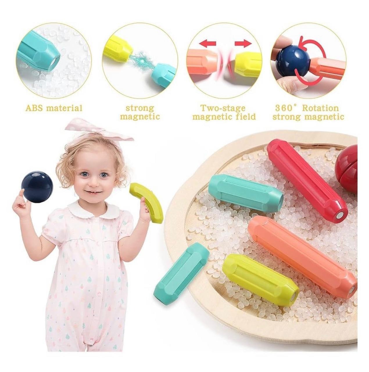 25-Piece Magnetic Building Blocks Set