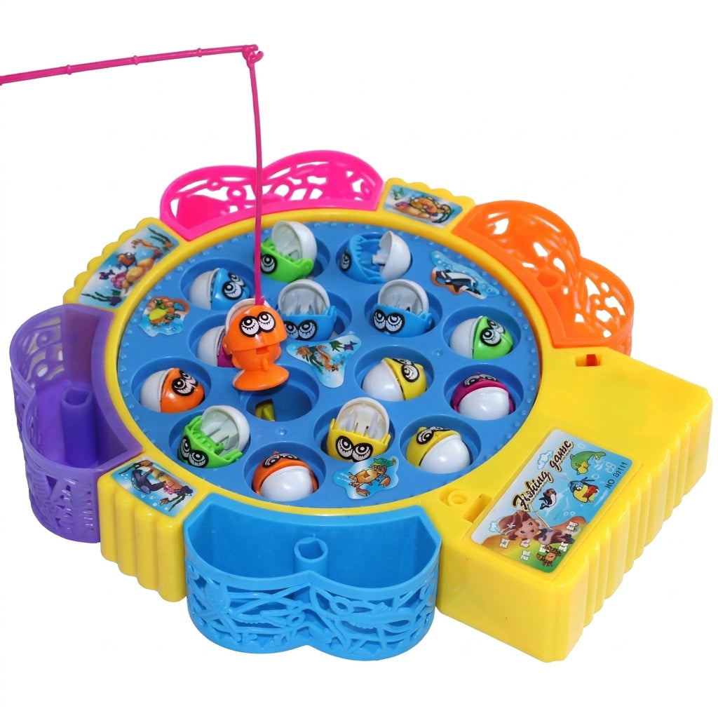 Electric Rotating Musical Fishing Game Toy