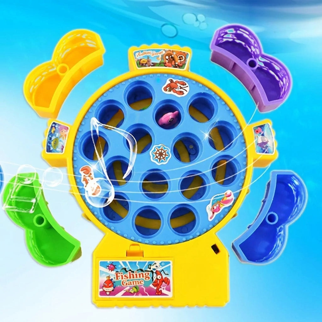 Electric Rotating Musical Fishing Game Toy