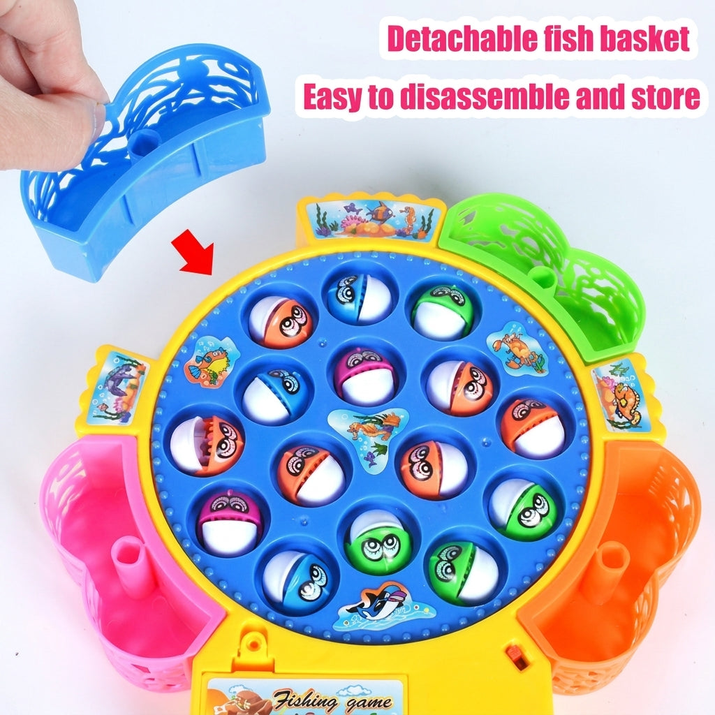 Electric Rotating Musical Fishing Game Toy