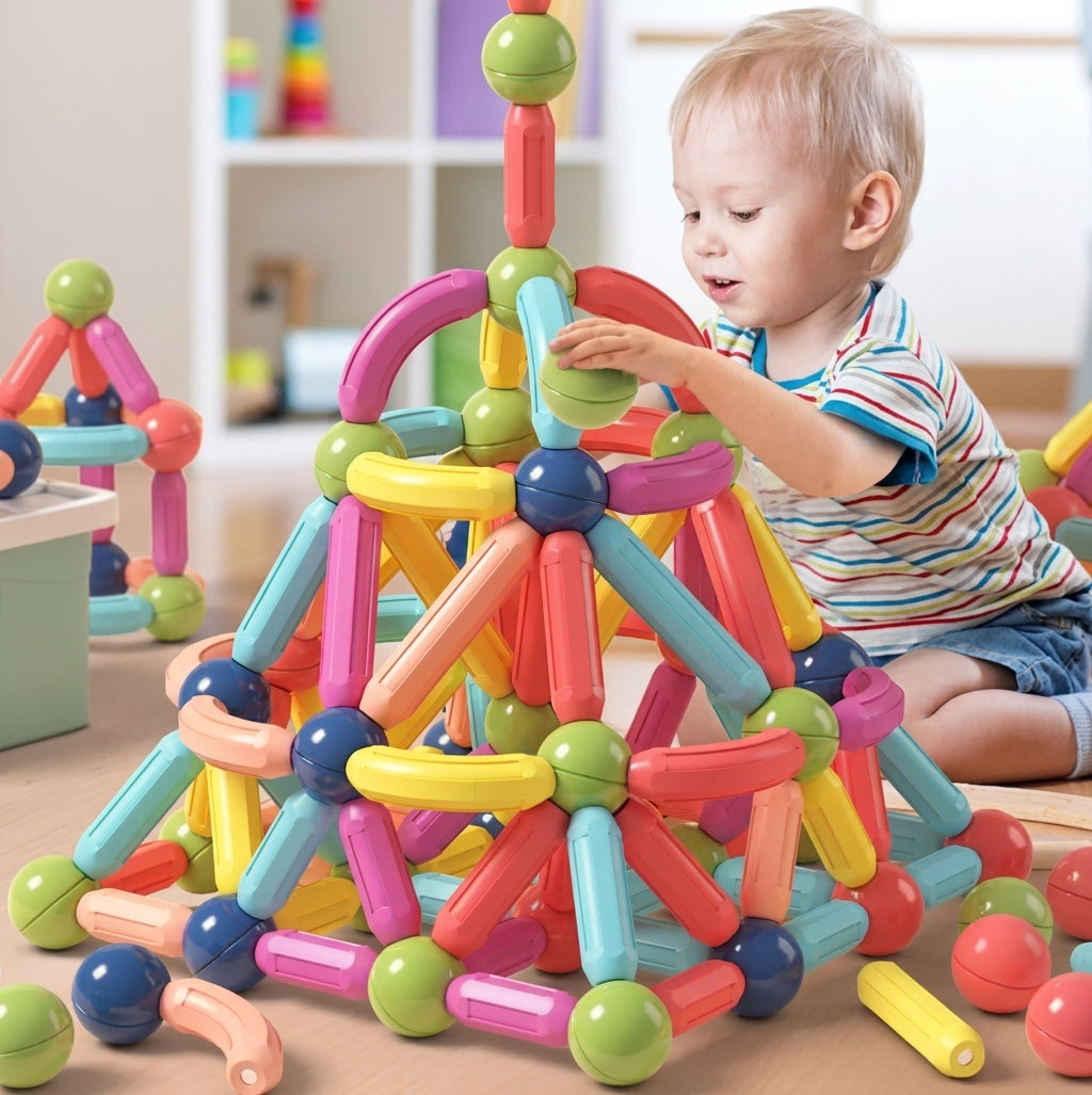 25-Piece Magnetic Building Blocks Set