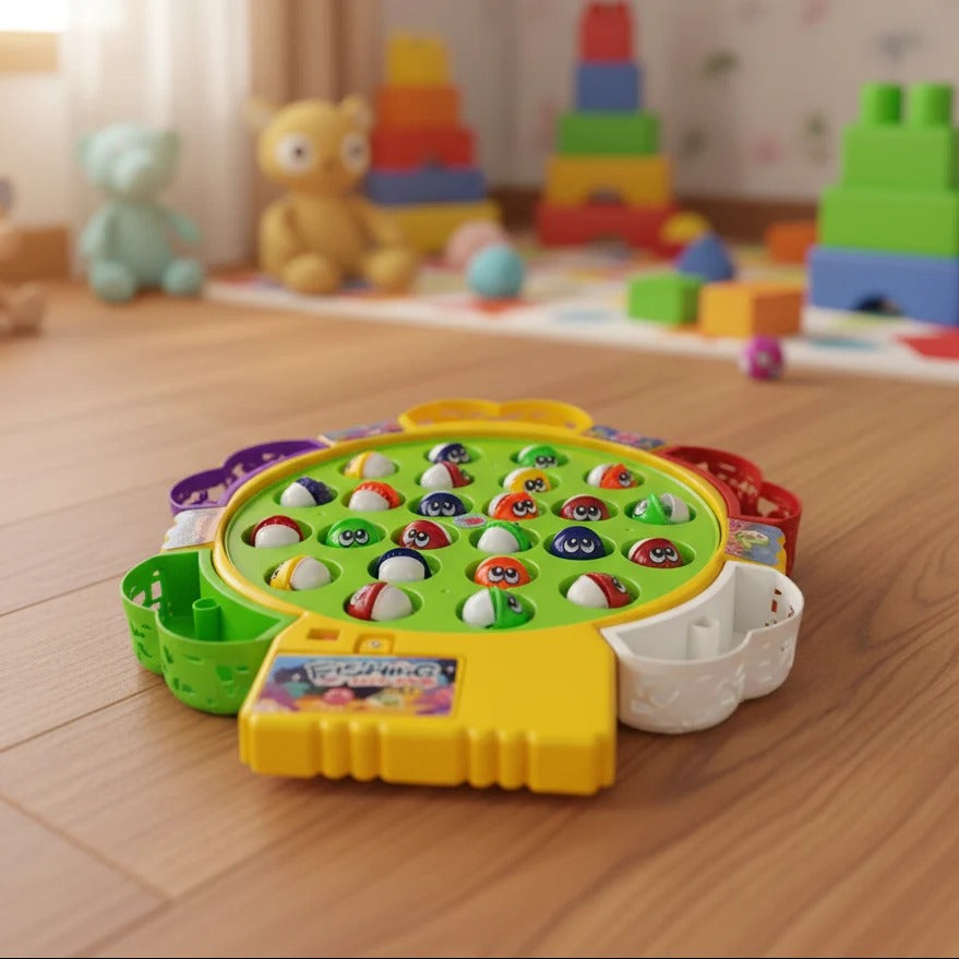 Electric Rotating Musical Fishing Game Toy