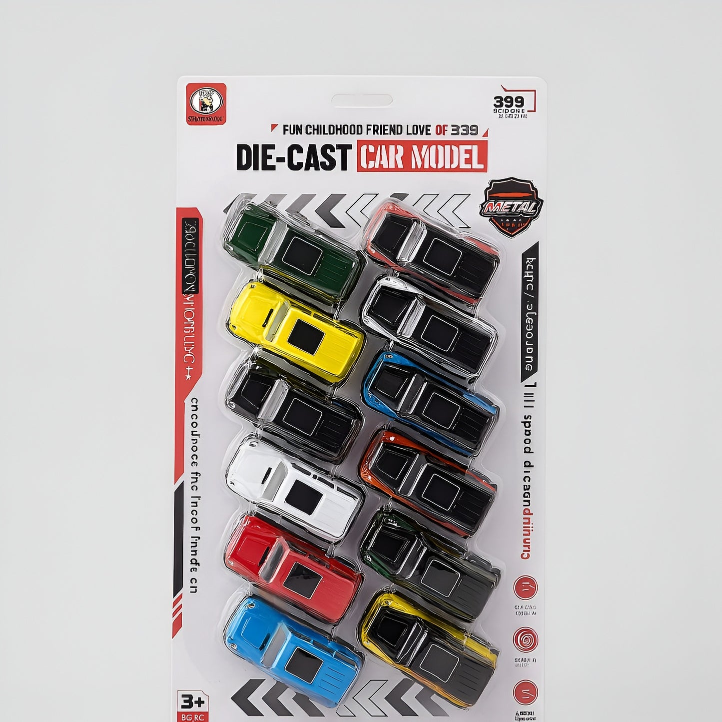 12-Piece Die-Cast Metal SUV Toy Car Set