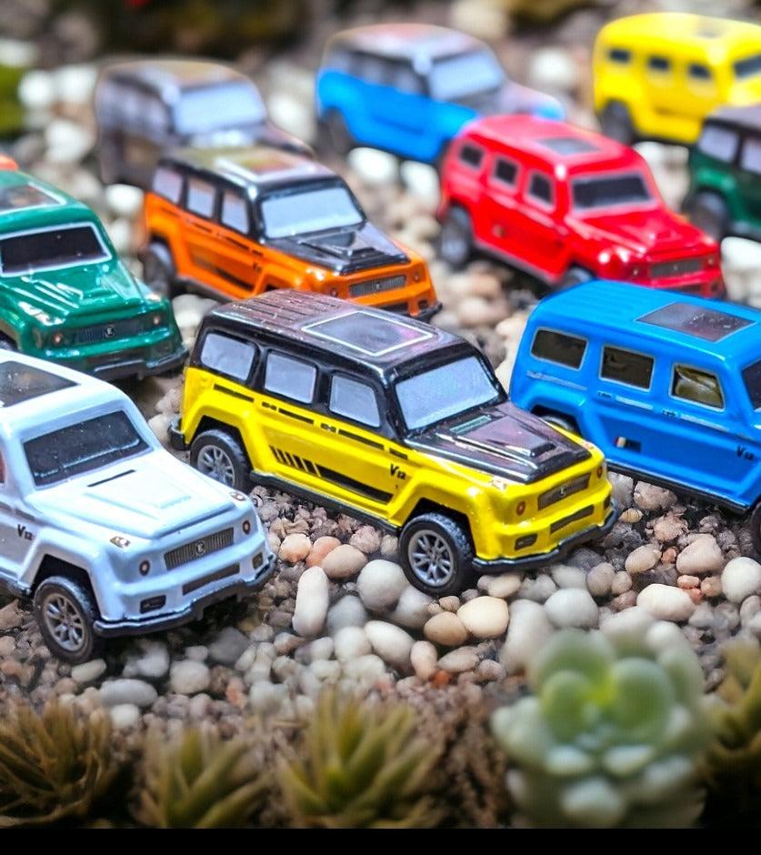12-Piece Die-Cast Metal SUV Toy Car Set