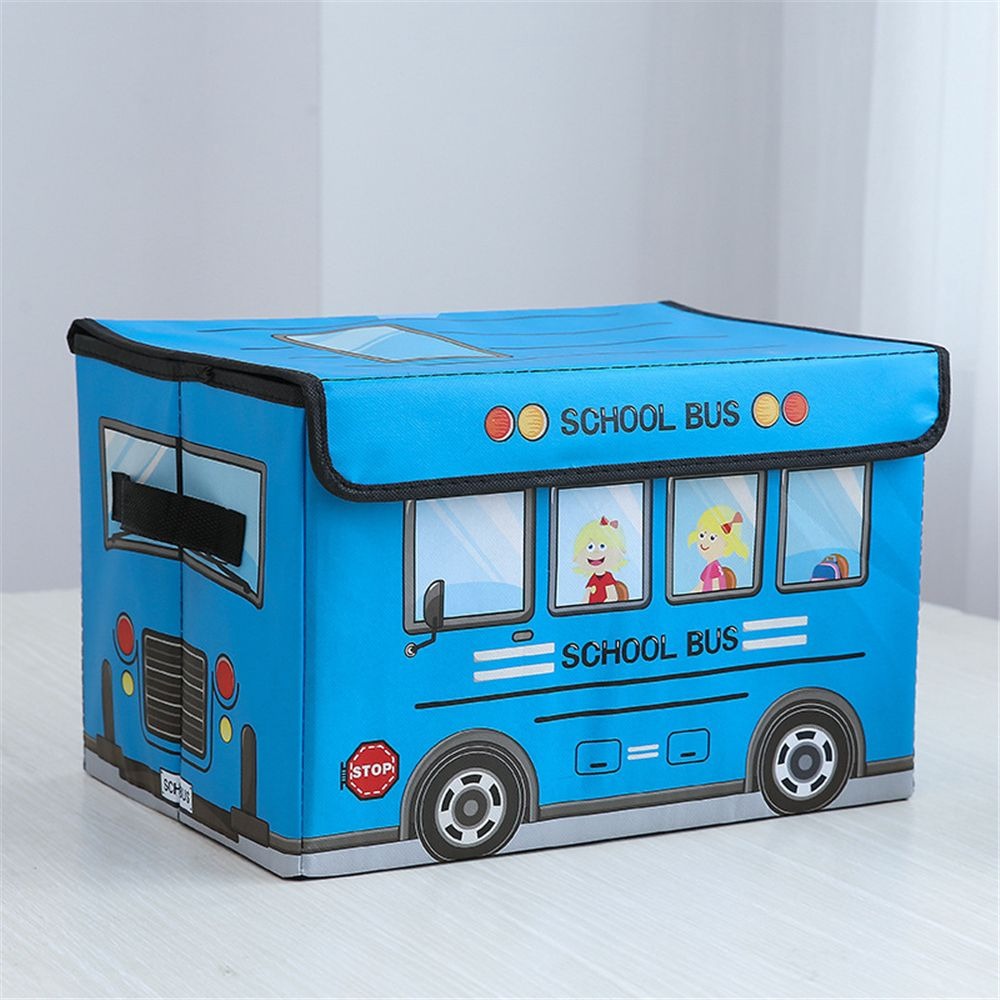 2-in-1 School Bus Toy Storage Box & Stool