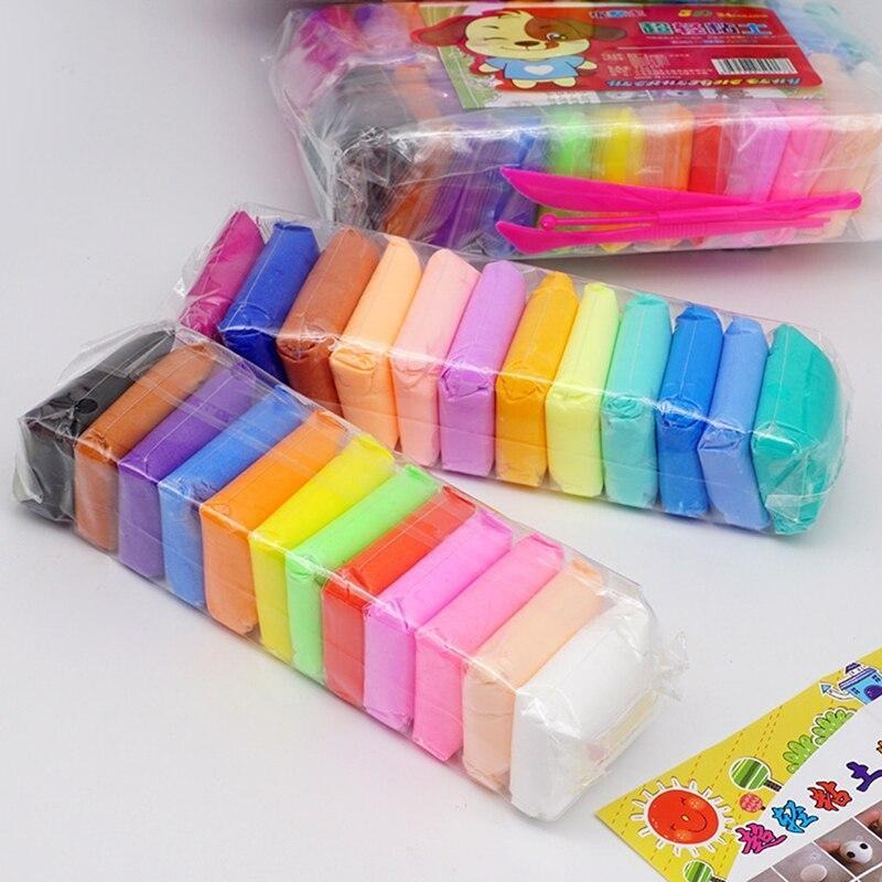 12-Color Air Dry Foam Clay Set with Sculpting Tools